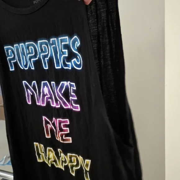 Puppies Make Me Happy Muscle Tank - Picture 3 of 7